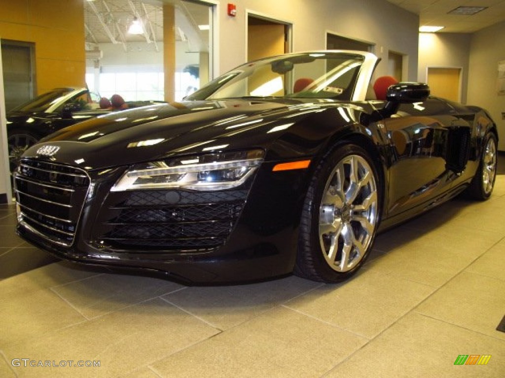 Phantom Black Pearl 2014 Audi R8 Spyder V10 Exterior Photo #83797681
