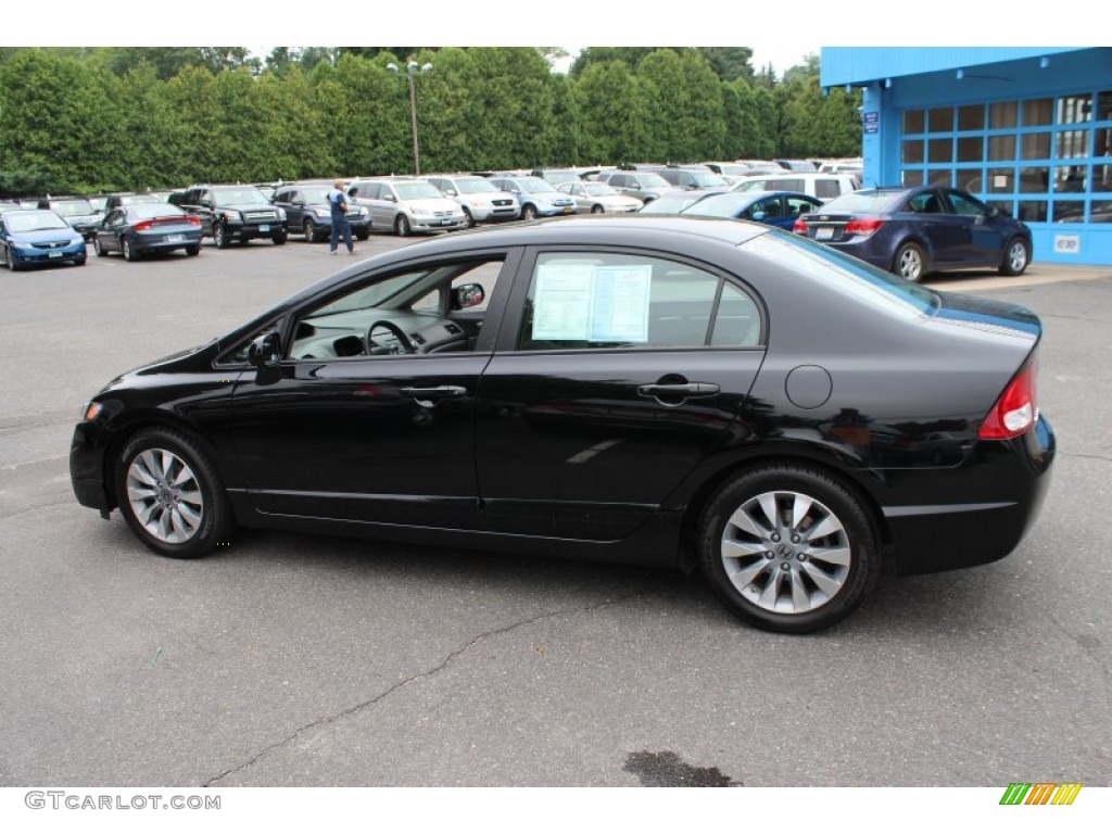 Crystal Black Pearl 2011 Honda Civic EX Sedan Exterior Photo #83797999