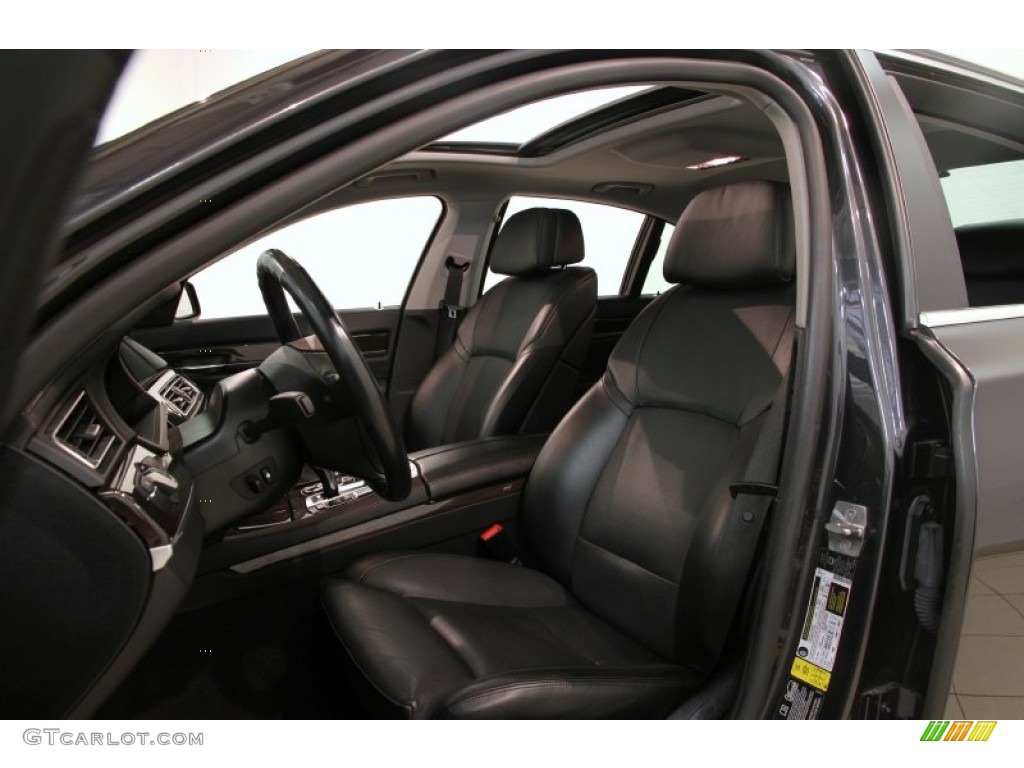 2012 7 Series 750i xDrive Sedan - Dark Graphite Metallic / Black photo #8
