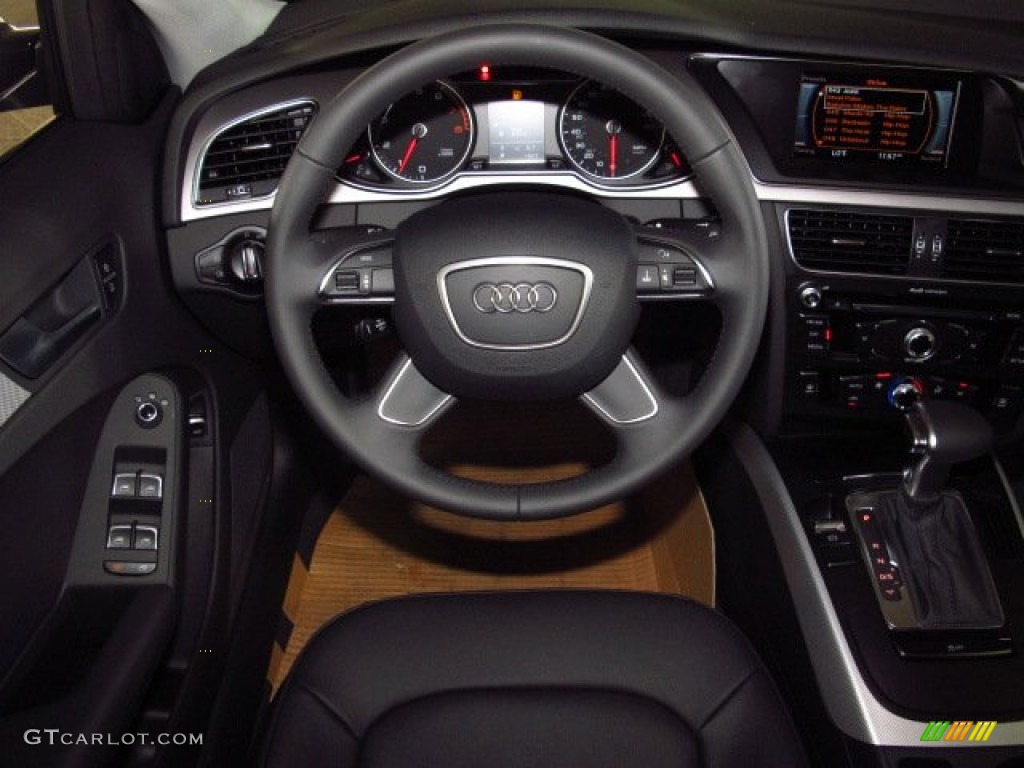 2014 Audi A4 2.0T Sedan Black Steering Wheel Photo #83799295