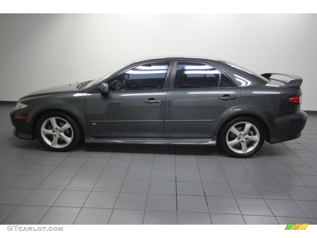 2003 MAZDA6 s Sedan - Dark Steel Metallic / Black photo #2