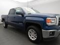 2014 Cobalt Blue Metallic GMC Sierra 1500 SLE Crew Cab  photo #2