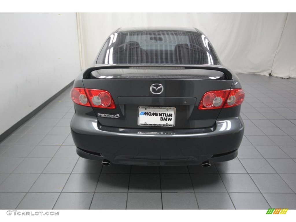 2003 MAZDA6 s Sedan - Dark Steel Metallic / Black photo #11