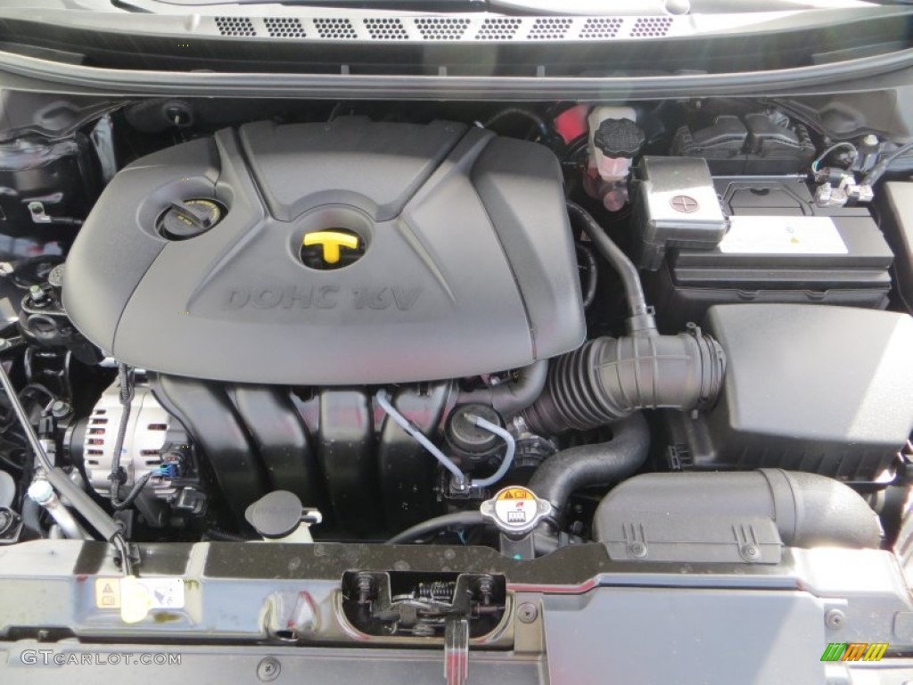 2013 Elantra GLS - Midnight Black / Gray photo #14