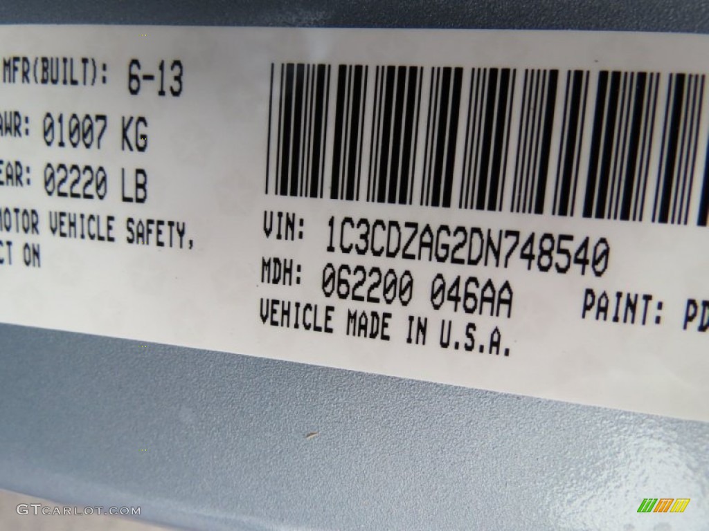 2013 Avenger SE V6 - Crystal Blue Pearl / Black photo #10