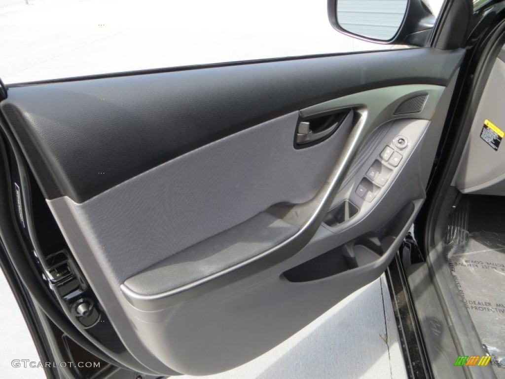 2013 Elantra GLS - Midnight Black / Gray photo #21