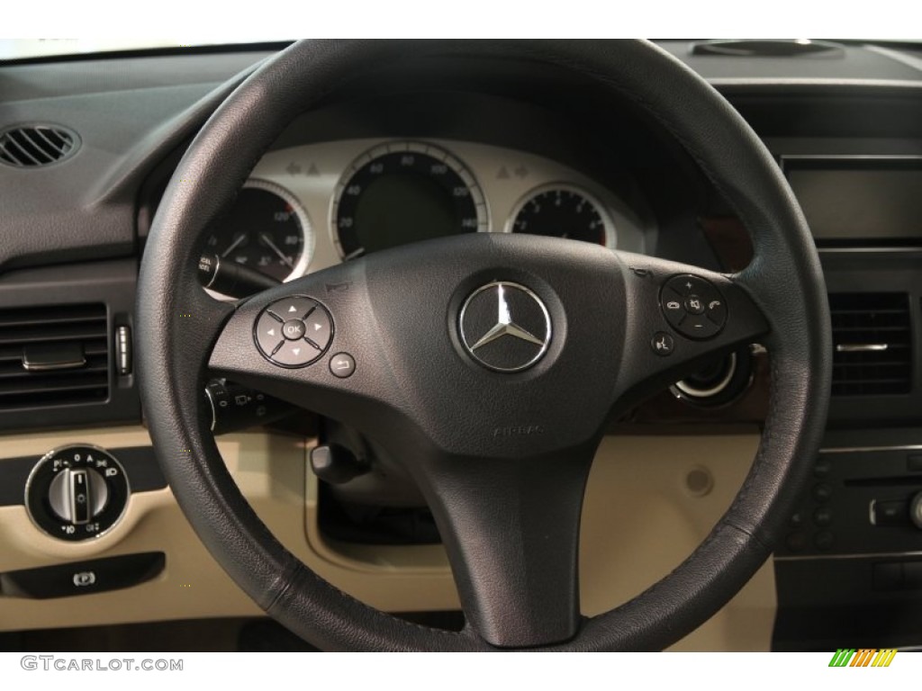 2010 Mercedes-Benz GLK 350 4Matic Almond/Black Steering Wheel Photo #83800063