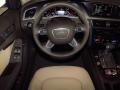 2013 Audi A4 Velvet Beige/Moor Brown Interior Steering Wheel Photo