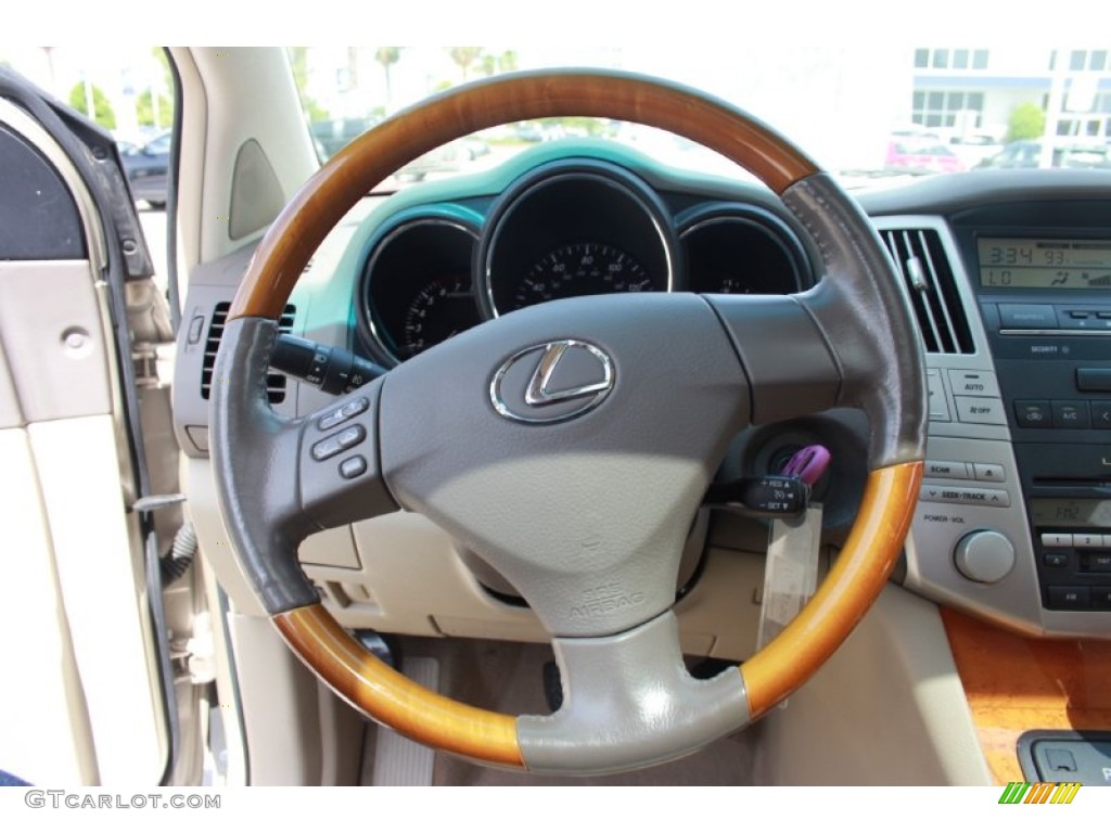 2005 Lexus RX 330 Ivory Steering Wheel Photo #83801065