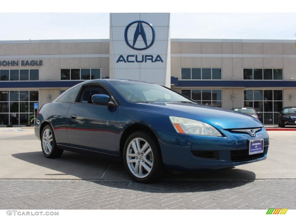 2005 Accord EX-L V6 Coupe - Sapphire Blue Pearl / Black photo #1