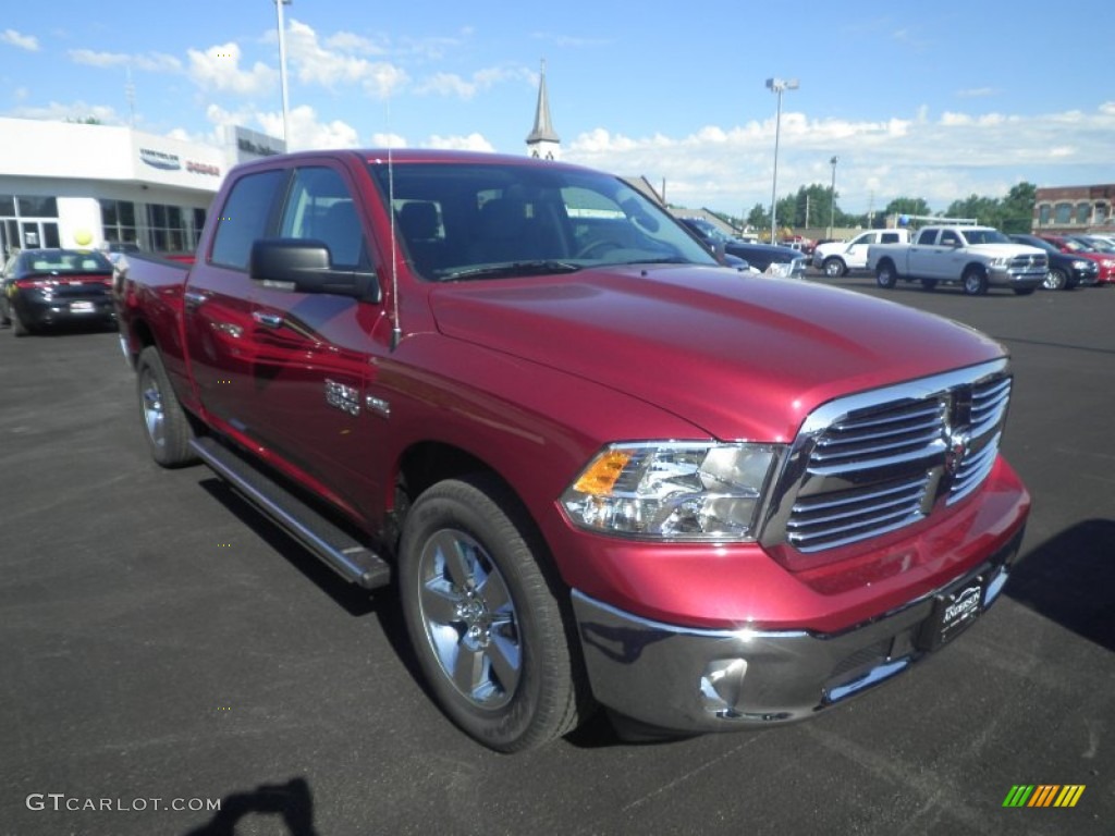 2013 1500 Big Horn Crew Cab 4x4 - Deep Cherry Red Pearl / Black/Diesel Gray photo #1