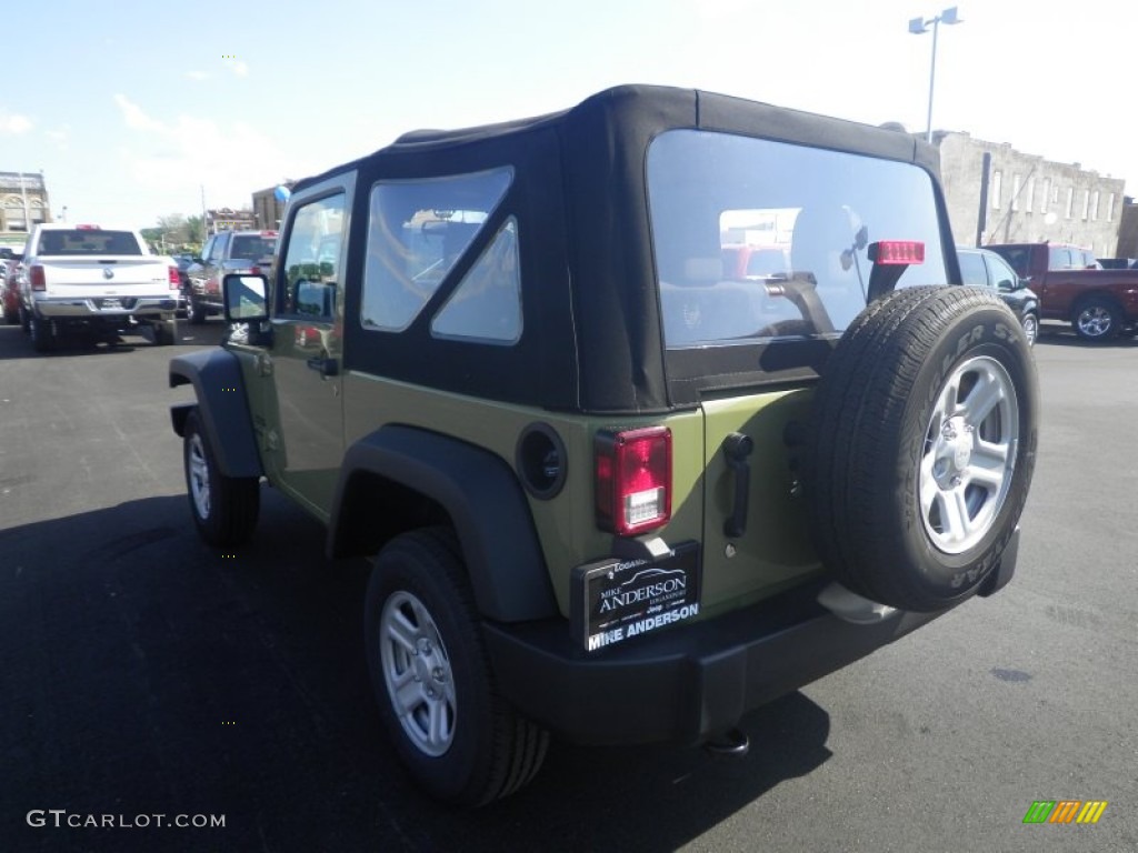 2013 Wrangler Sport 4x4 - Commando Green / Black photo #3