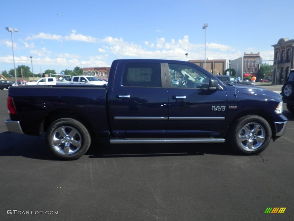 2013 1500 SLT Crew Cab 4x4 - True Blue Pearl / Black/Diesel Gray photo #2