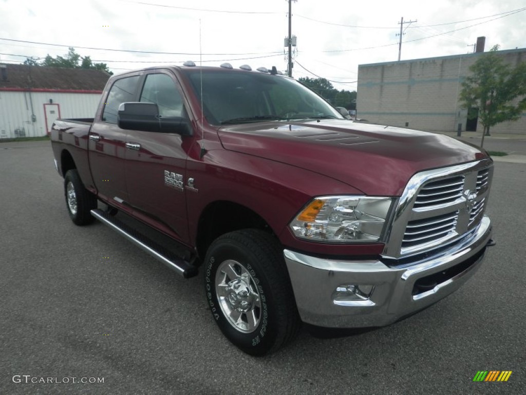 2013 2500 Big Horn Crew Cab 4x4 - Deep Cherry Red Pearl / Canyon Brown/Light Frost Beige photo #1