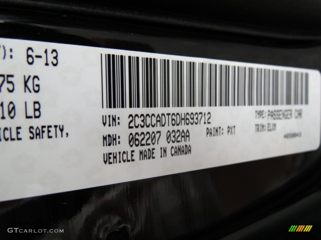 2013 Chrysler 300 C John Varvatos Limited Edition Color Code Photos