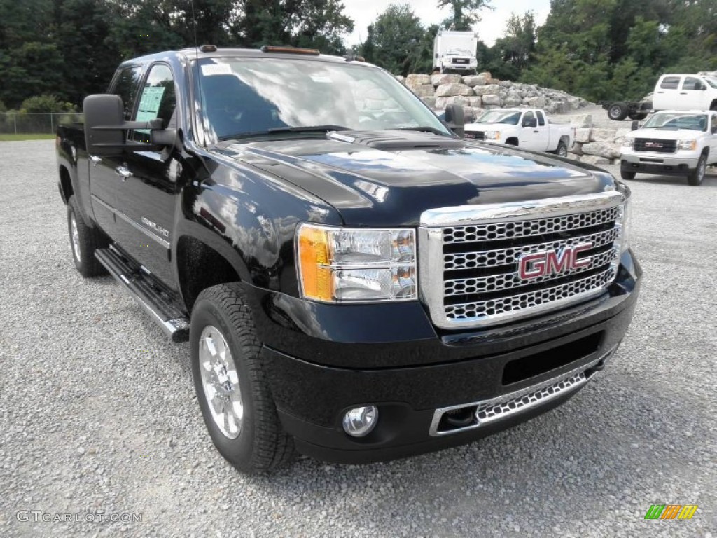 Onyx Black 2014 GMC Sierra 3500HD Denali Crew Cab 4x4 Exterior Photo #83804272