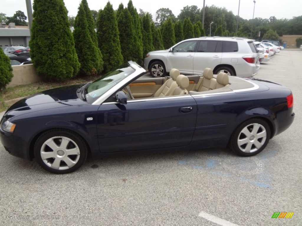 2006 A4 3.0 quattro Cabriolet - Moro Blue Pearl Effect / Beige photo #14