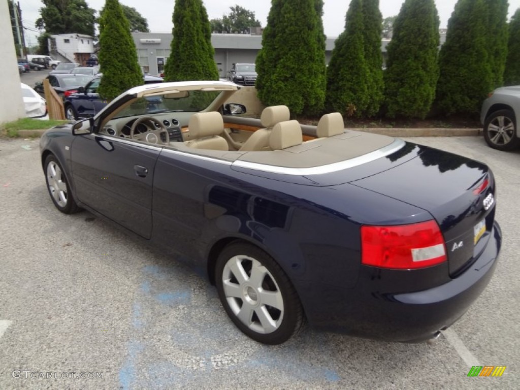 2006 A4 3.0 quattro Cabriolet - Moro Blue Pearl Effect / Beige photo #15