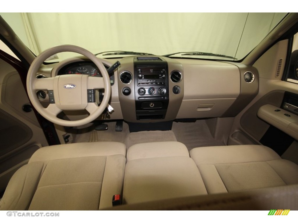 2006 F150 XLT SuperCab - Dark Toreador Red Metallic / Tan photo #4