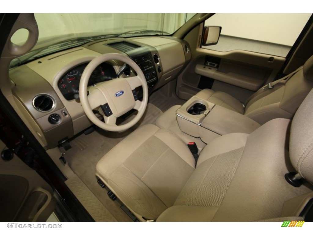 2006 F150 XLT SuperCab - Dark Toreador Red Metallic / Tan photo #13