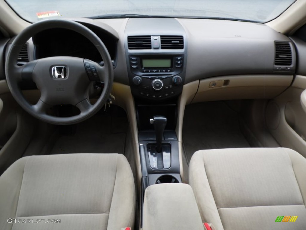 2005 Honda Accord LX Sedan Ivory Dashboard Photo #83806399