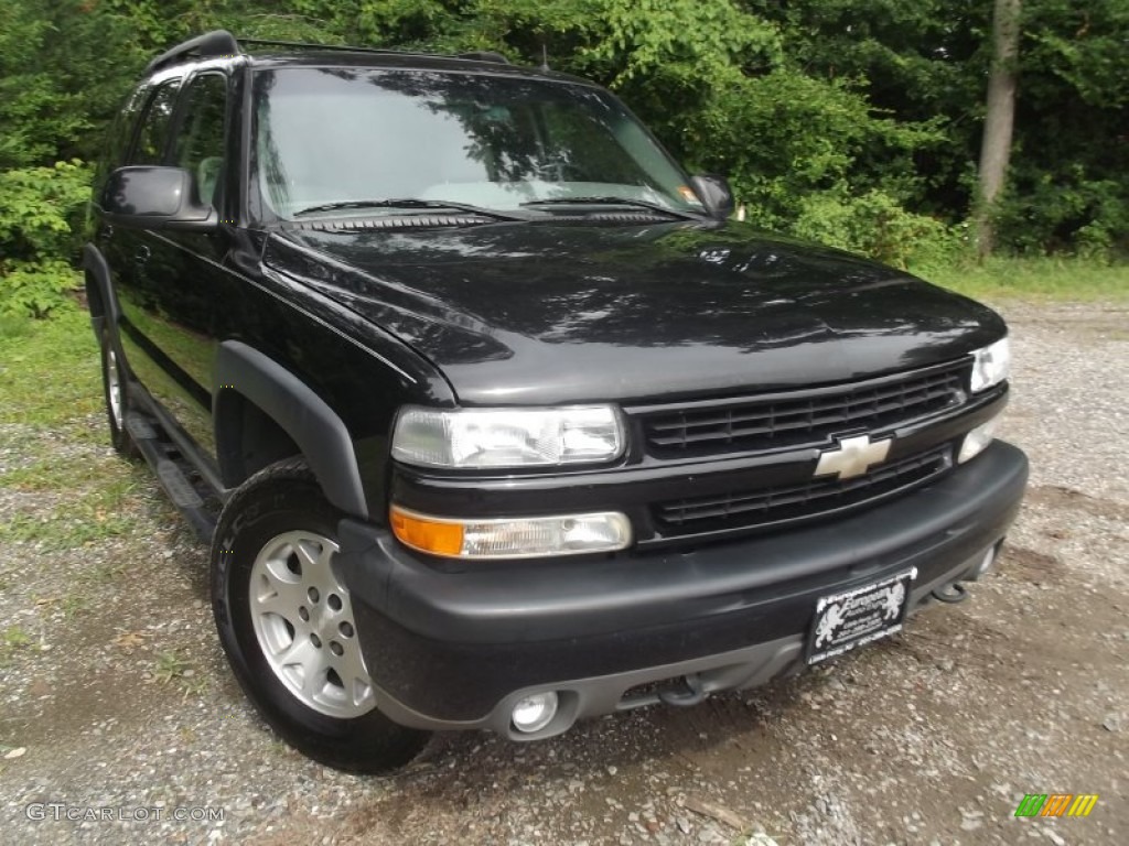 2002 Tahoe Z71 4x4 - Onyx Black / Tan/Neutral photo #2
