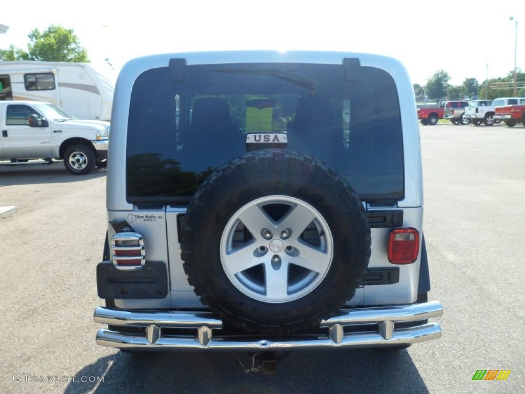 2004 Wrangler Rubicon 4x4 - Bright Silver Metallic / Dark Slate Gray photo #5