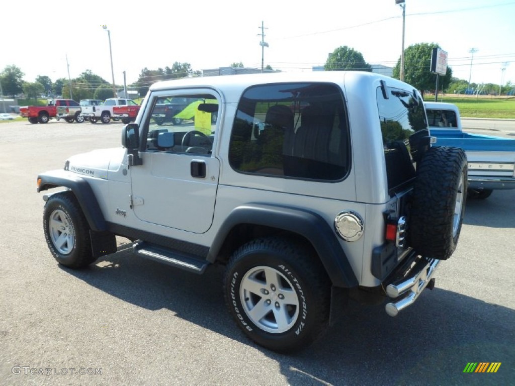 2004 Wrangler Rubicon 4x4 - Bright Silver Metallic / Dark Slate Gray photo #6