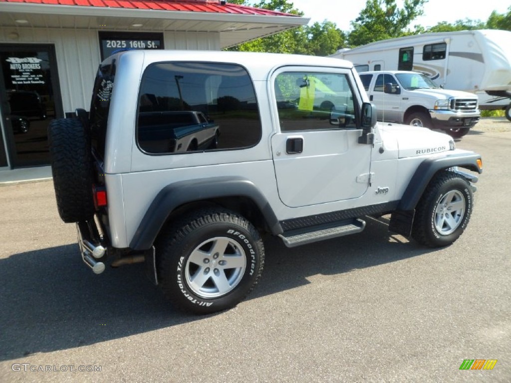 2004 Wrangler Rubicon 4x4 - Bright Silver Metallic / Dark Slate Gray photo #7
