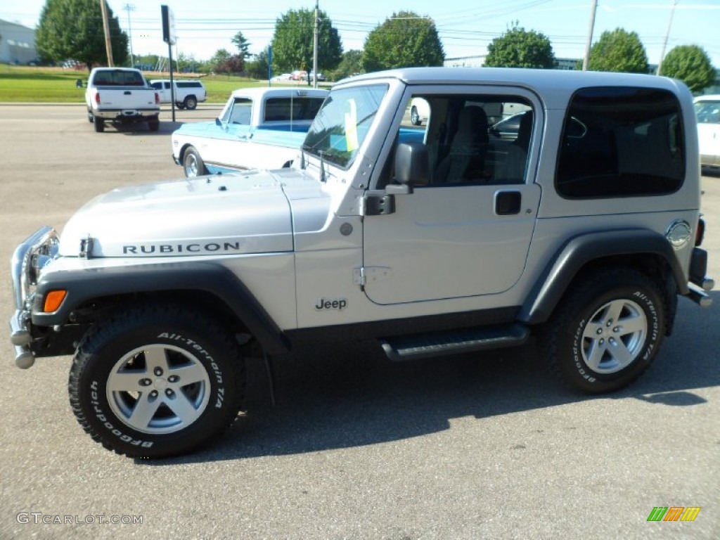 2004 Wrangler Rubicon 4x4 - Bright Silver Metallic / Dark Slate Gray photo #9