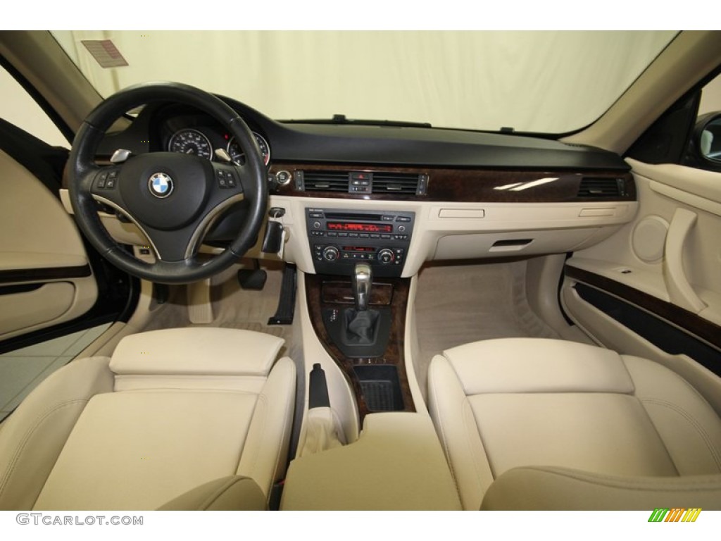 2008 BMW 3 Series 328i Coupe Cream Beige Dashboard Photo #83812456