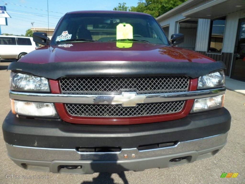 2003 Silverado 2500HD LS Crew Cab 4x4 - Dark Carmine Red Metallic / Dark Charcoal photo #3