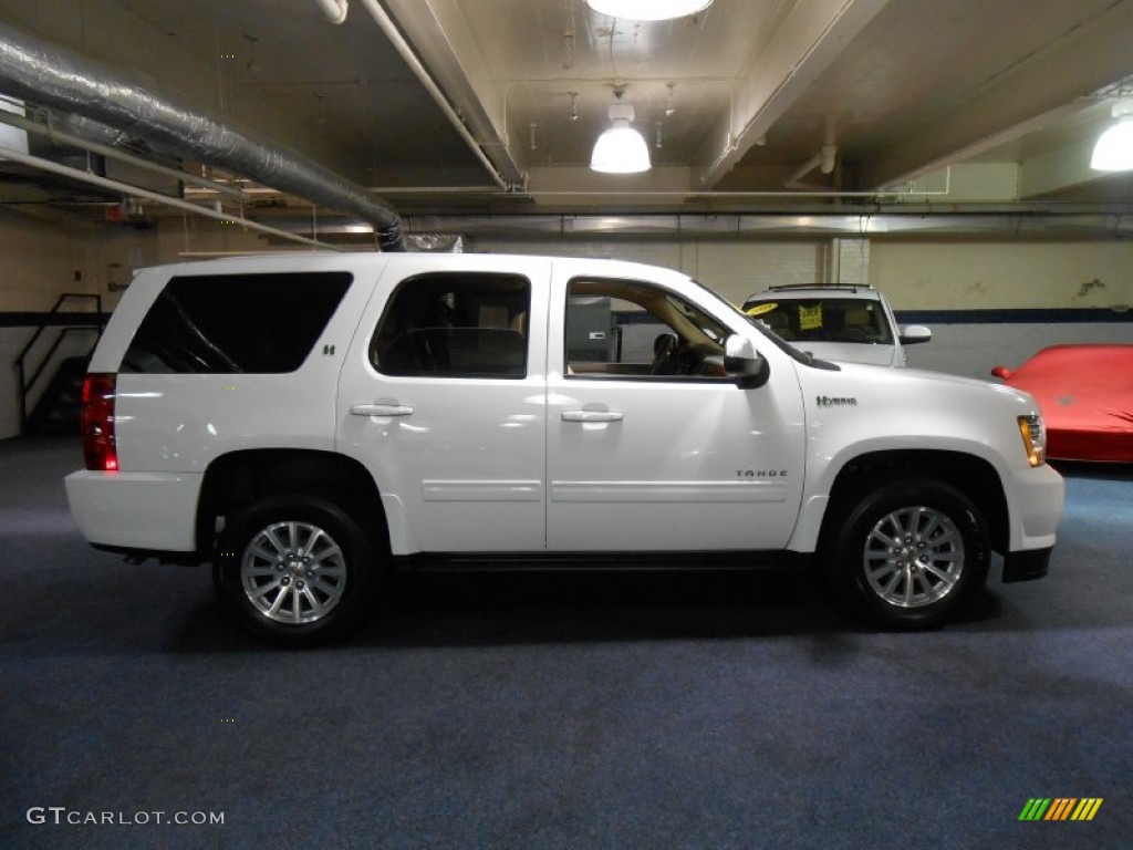 Summit White 2012 Chevrolet Tahoe Hybrid 4x4 Exterior Photo #83813260