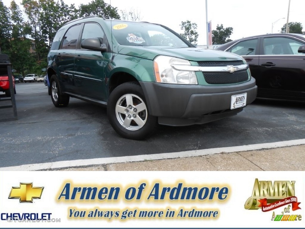 2005 Equinox LS - Meander Green Metallic / Light Gray photo #1