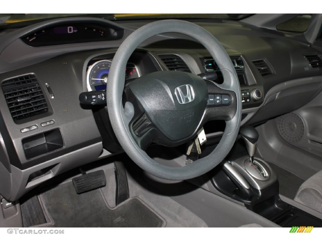 2006 Honda Civic LX Sedan Gray Dashboard Photo #83817076