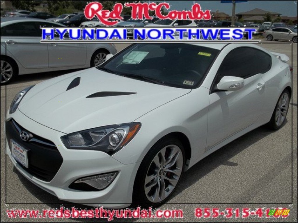 2013 Genesis Coupe 3.8 Grand Touring - White Satin Pearl / Black Leather photo #1