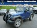 2009 Deep Water Blue Pearl Coat Jeep Wrangler X 4x4  photo #1