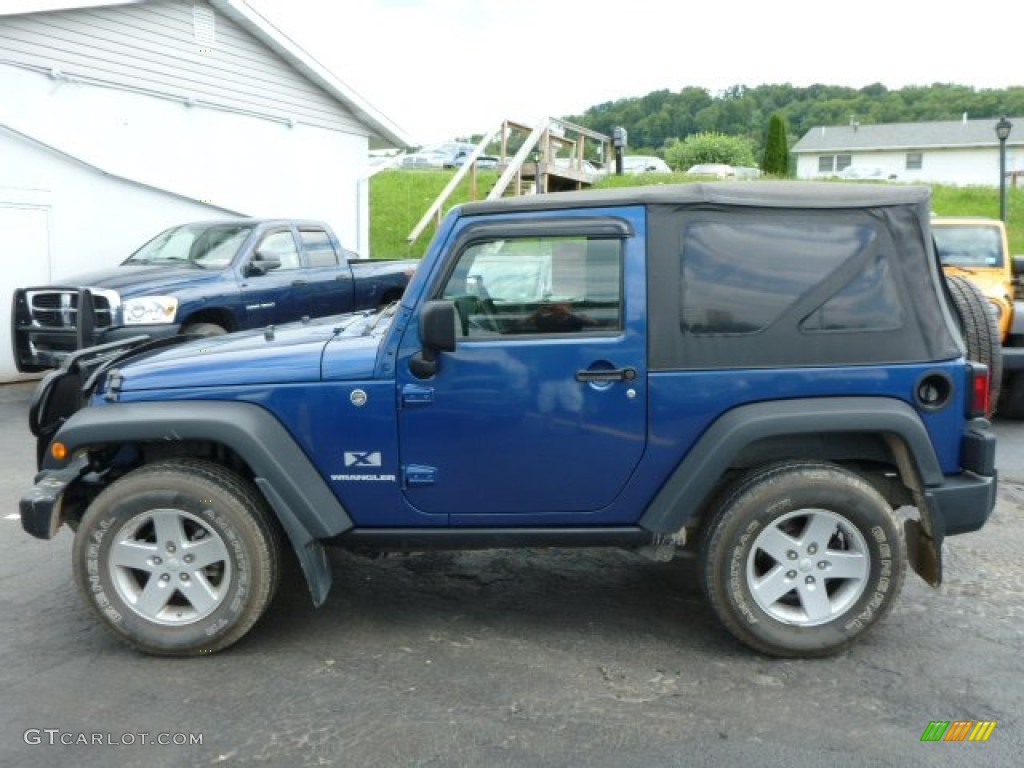 2009 Wrangler X 4x4 - Deep Water Blue Pearl Coat / Dark Slate Gray/Medium Slate Gray photo #2