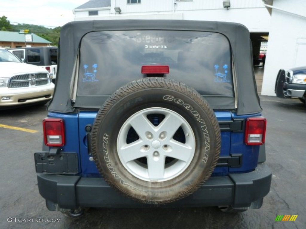 2009 Wrangler X 4x4 - Deep Water Blue Pearl Coat / Dark Slate Gray/Medium Slate Gray photo #4