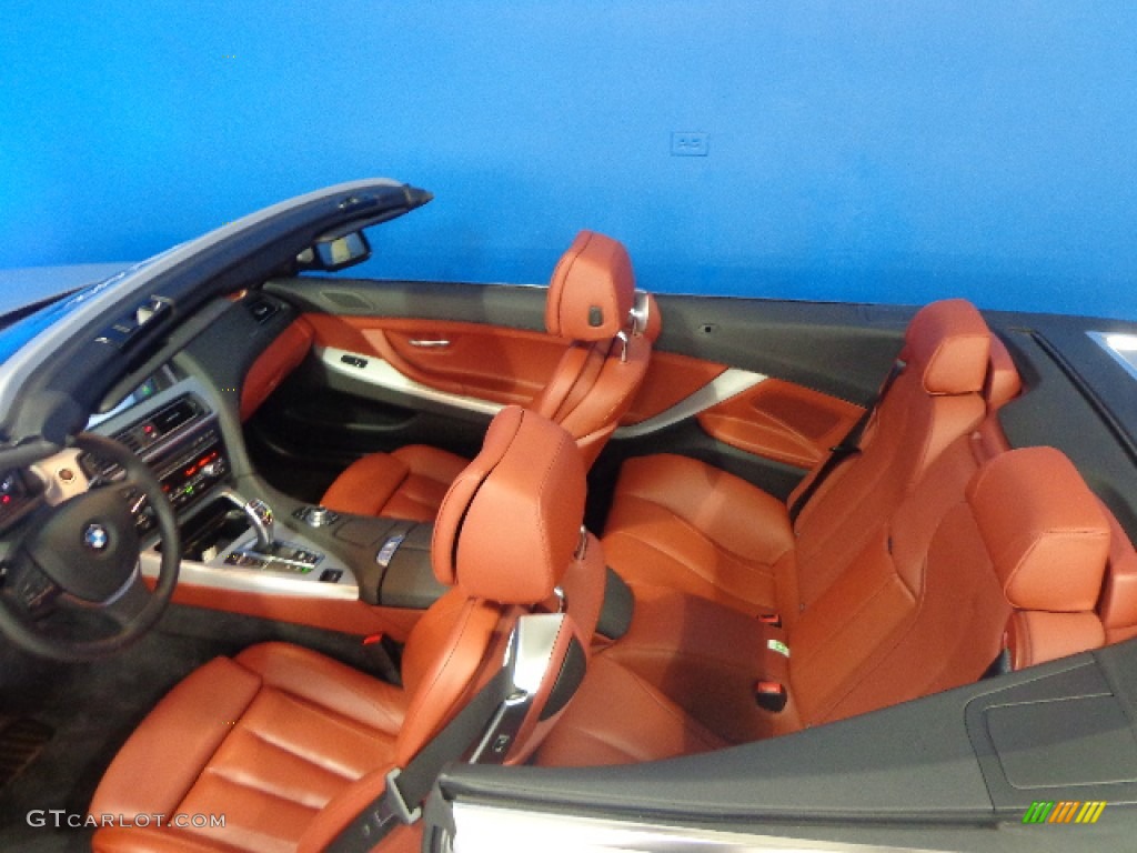 Vermillion Red Nappa Leather Interior 2012 BMW 6 Series 650i xDrive Convertible Photo #83819827