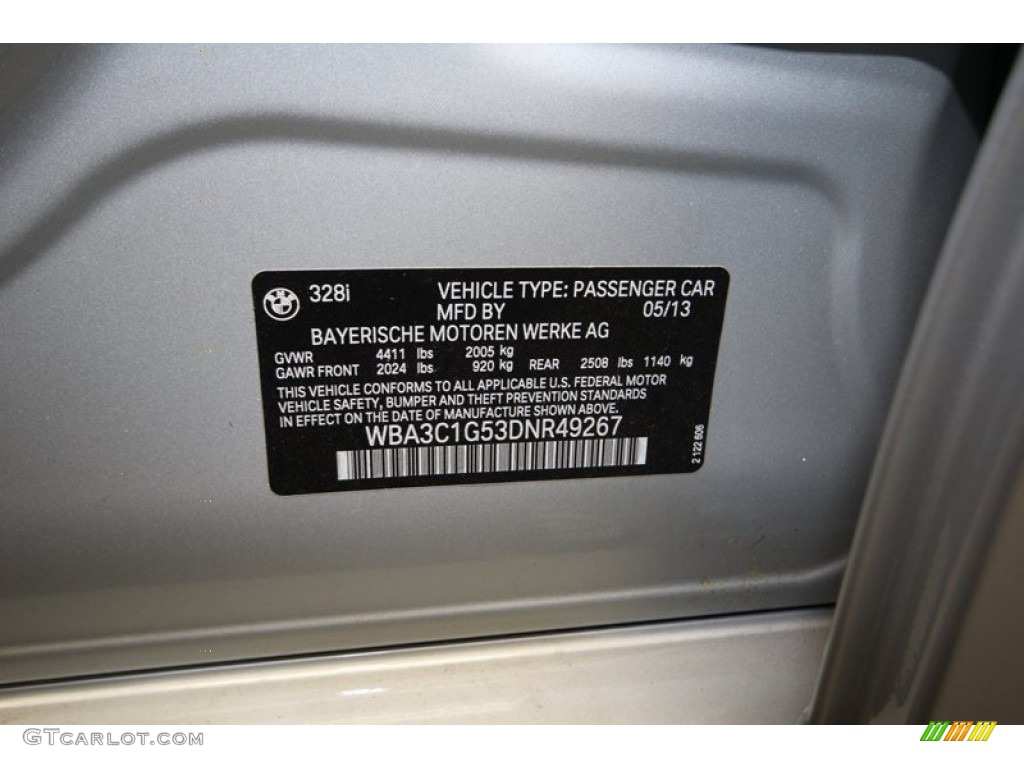 2013 3 Series 328i Sedan - Glacier Silver Metallic / Black photo #9