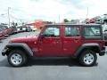 Deep Cherry Red Crystal Pearl 2012 Jeep Wrangler Unlimited Sport 4x4 Right Hand Drive Exterior