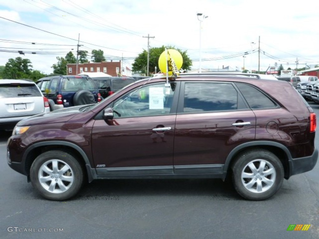 Dark Cherry 2013 Kia Sorento LX Exterior Photo #83820985