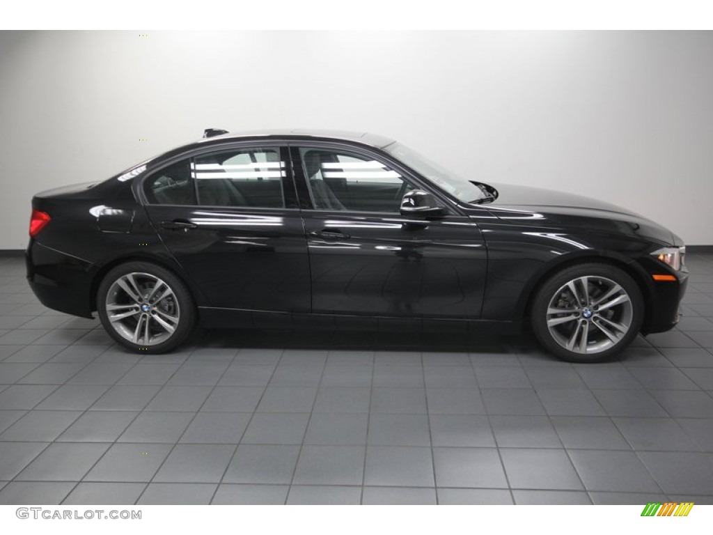 2013 3 Series 328i Sedan - Black Sapphire Metallic / Black photo #2