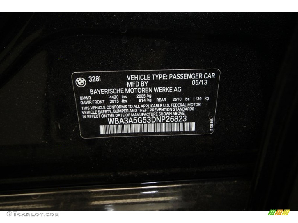 2013 3 Series 328i Sedan - Black Sapphire Metallic / Black photo #9