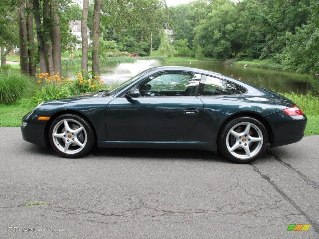 Dark Teal Metallic 2005 Porsche 911 Carrera Coupe Exterior Photo #83827591