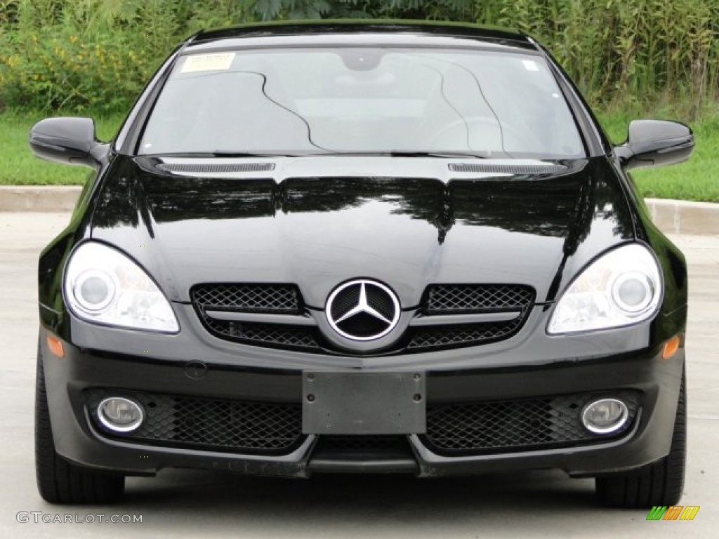 Black 2009 Mercedes-Benz SLK 350 Roadster Exterior Photo #83828110