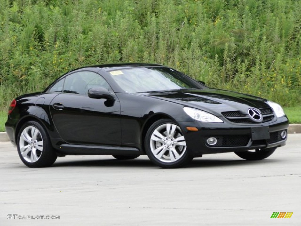 Black 2009 Mercedes-Benz SLK 350 Roadster Exterior Photo #83828140