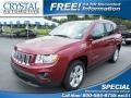2011 Deep Cherry Red Crystal Pearl Jeep Compass 2.4 Latitude  photo #1