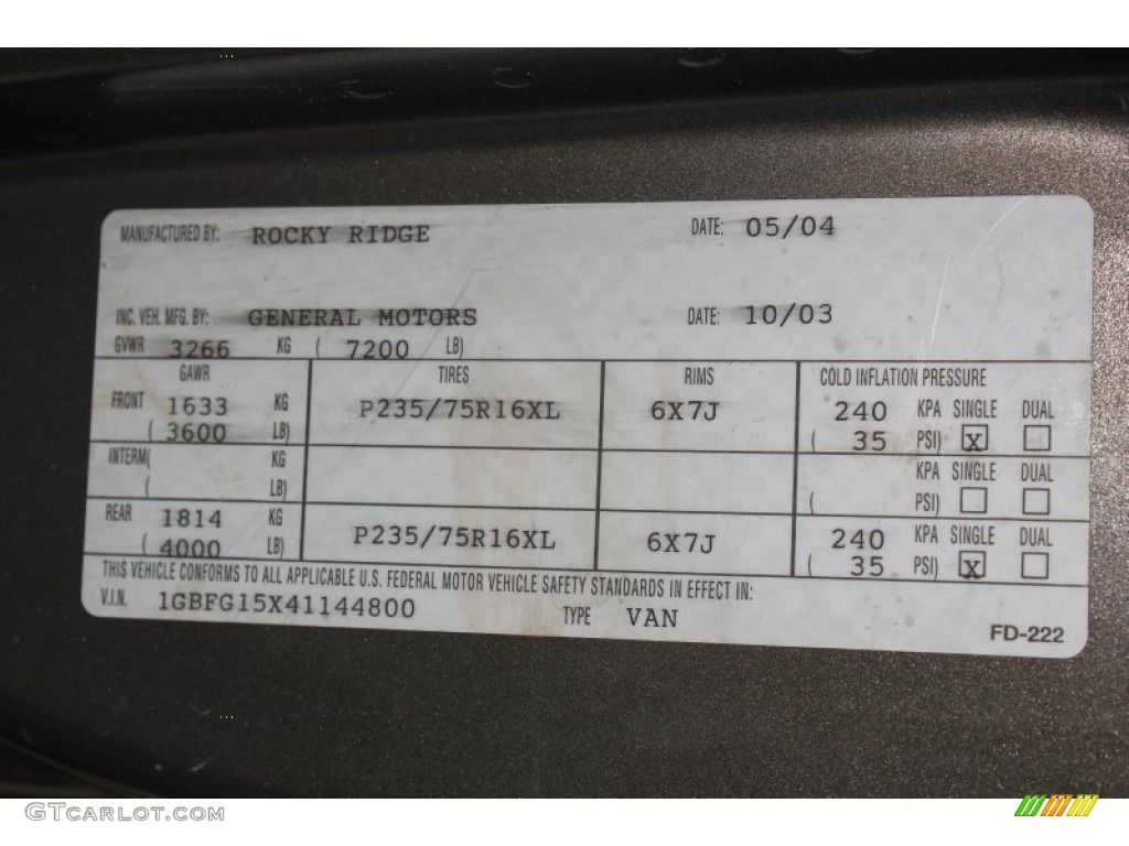 2004 Express 1500 LS Passenger Conversion Van - Sandalwood Metallic / Neutral photo #20